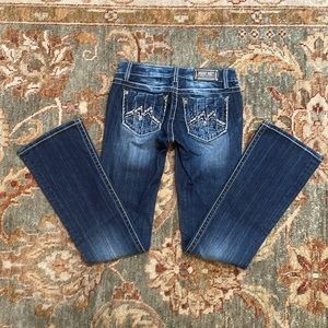 Miss Me Bootcut Jeans ~ size 26.   Inseam is 33”. Great gently used condition!